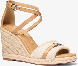 Michael Kors Mandy Linen Wedge Sandal