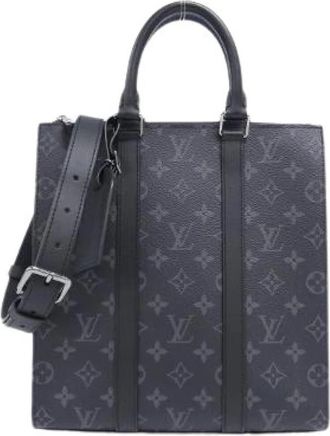 Louis Vuitton Pre-owned Monogram Eclipse Sac Plat Cross - Heren - Vintage Shopper - Zwart - ONE Size - Vintage