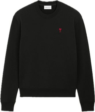 Ami Small Heart Logo Sweatshirt Black BFUSW035-730-001