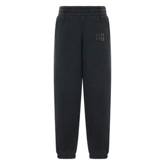 Alexander Wang Alexander Wang, Sweatpants, female, Black, Size: S Hotfix Logo Sweatpant