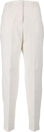 PESERICO White Tailored Straight-Leg Formal Pants