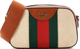 Gucci Camera Bag Vintage Web Canvas crossbody bag - Marrone