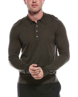 Theory Regal Wool-Blend Polo Shirt