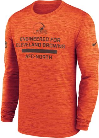 Nike Cleveland Browns Sideline Team Issue Velocity Nike Mens Dri-FIT NFL Long-Sleeve T-Shirt in Orange | 02EQ89L9I-QVX