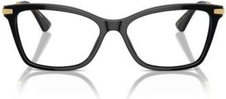 Dolce & Gabbana 54mm Rectangle optical glasses in Black at Nordstrom