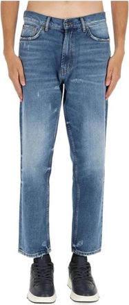 HUGO BOSS Relaxed Fit Cropped Jeans - Heren - Cropped Jeans - Blauw - W30 L32 - Denim - Jeans