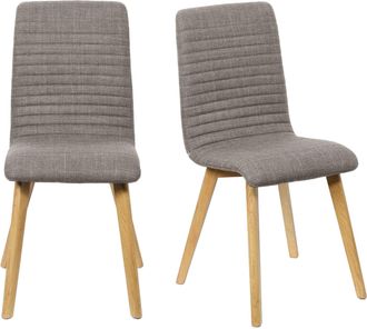 HOME AFFAIRE Essgruppe »Arosa Sitzgruppe für Küchen, Esstisch mit 4 Polsterstühlen, 5-tlg« Set, 5-tlg, 5 Stk. tlg. Stuhlbeine in Eiche Natur oder Buche Schwarz, Ti