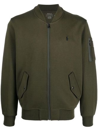 Polo Ralph Lauren logo-embroidered zip-up pullover - Green