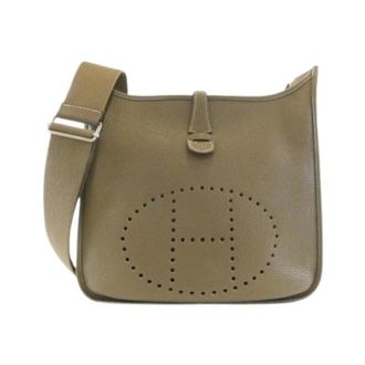 Herm&egrave;s Pre-owned Taurillon Clemence Schoudertas - Dames - Pre-owned - Bruin - Maat: ONE Size Leer