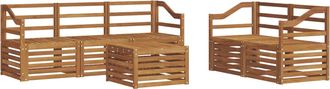 vidaXL Conjunto De Sof&aacute;s De Exterior 6 Uds. Natural Vidaxl