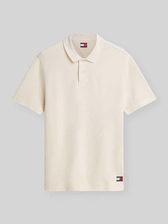 Tommy Jeans Relaxed Fit Poloshirt aus reiner Baumwolle in Sand, Gr&ouml;&szlig;e XXL