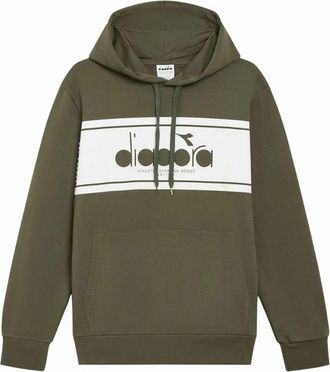 Diadora Mens Diadora Green Rifle Logo Hoodie - Size: 42