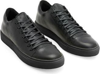 John Varvatos Reed Low Top Leather Sneaker in Black at Nordstrom Rack, Size 8.5