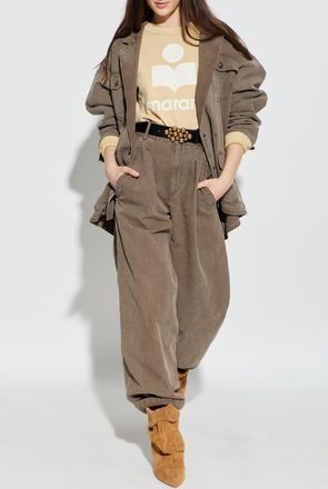 Isabel Marant Nevala Denim Blazer, Womens, Brown