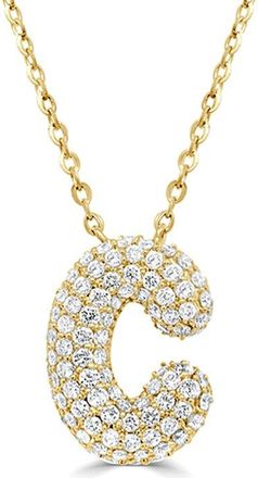Sabrina Designs 14K 0.46 Ct. Tw. Diamond Initial Necklace