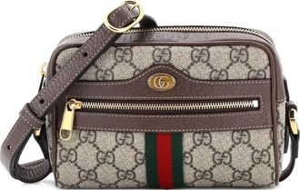 Gucci Ophidia Shoulder Bag GG Coated Canvas Mini crossbody bag - Marrone