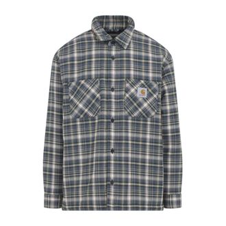 Carhartt Work in Progress Casual Shirts, male, Multicolor, M, Blue Shirt Aw25 Classic Fit
