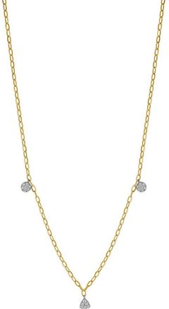 Bony Levy 18K Gold Pav&eacute; Diamond Charm Necklace in 18Ky 19Dird0.16 at Nordstrom Rack