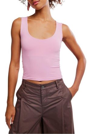 Free People Clean Lines Seamless Crop Muscle Tank in Orchid Smoke at Nordstrom, Size Medium