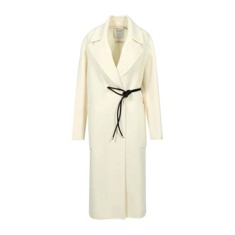 Sportmax Jassen, Dames, Wit, S, Wol, Abate Coat