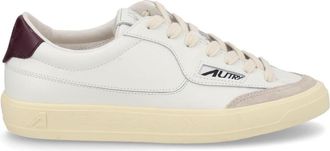 Autry White Low-Top Leather Suede Sneakers