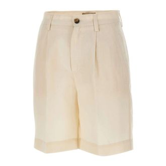 Woolrich Casual Shorts, female, White, Size: W30 Lyocell Linen Shorts