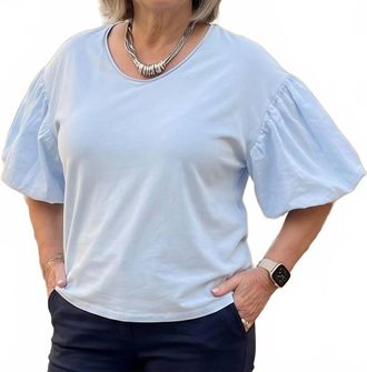 Made in Italy The Soft Statement Everyday Top In Sky Blue