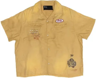 Paly Hollywood Patch-detail Frayed-edge Shirt