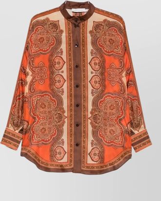 Zimmermann mahon paisley silk shirt long sleeves