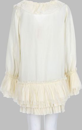 Ganni Ruffle-Trimmed Shirt - White