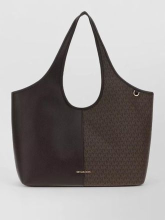 Michael Kors canvas leather henly large shopping tote