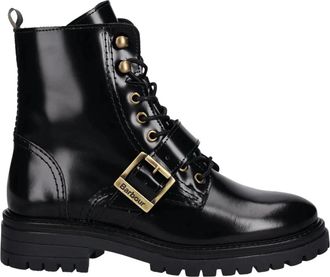 Barbour Ouseburne Enkellaarzen - Dames - Veterlaarzen - Zwart - 37 EU - Leer - Schoenen