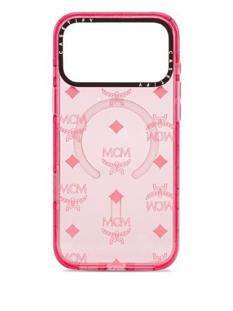 MCM x Casetify monogram-pattern iPhone 17 Pro case - unisex - Plastic - One Size - Pink