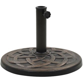 vidaXL Base De Sombrilla Redonda De Poliresina Bronce 11 Kg Vidaxl