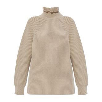 Max Mara Camino Sweater - Dames - Coltruien - Beige - M - Katoen - Truien & Vesten