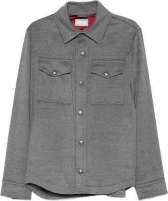 Brunello Cucinelli Lightweight Virgin Wool Cloth Shirt-style Outerwear Jacket