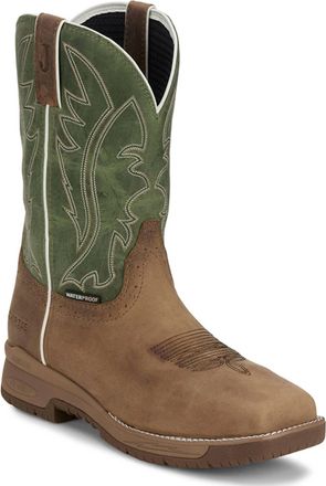 Justin Mens Nano Composite Toe Oil And Slip Resist Boot - Medium In Brown