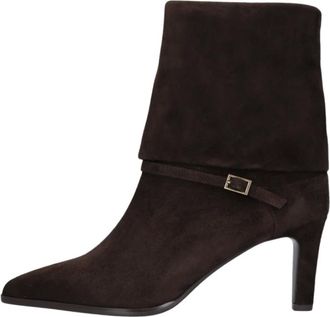 Stefano Lauran Enkellaarsjes - Dames - Schoenen - Bruin - Maat: 38 EU Leer