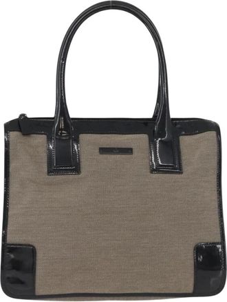 Gucci Pre-owned Tote Bags, female, Beige, Size: ONE SIZE Pre-owned Vintage Canvas Tote Bag