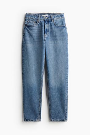 H&M Mom Slim Fit High Waist Ankle Jeans - Blue