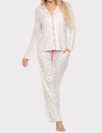 PJ Salvage Vintage Remix Pajama Set In Ivory