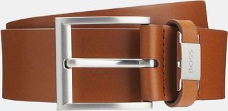 HUGO BOSS Mens Connio Italian Leather Belt - Brown - Size: 42 inch