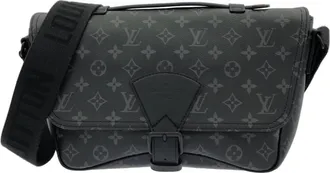 Louis Vuitton Black Coated Canvas Shoulder Bag (Pre-Owned)
