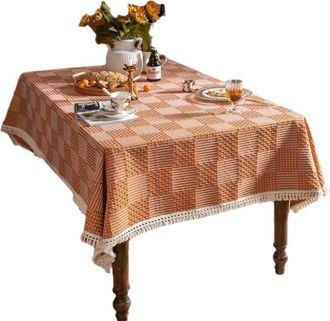 OEM Mantel Grande, De 140x300 Cm, De Poli&eacute;ster, Ideal Para Bodas, Con Estampado Jacquard Geom&eacute;trico Y Borlas
