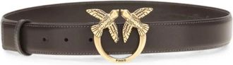 Pinko Love Berry Belt - Dames - Riemen - Bruin - L - Leer - Accessoires