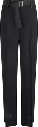 True Royal Black Viscose Trousers