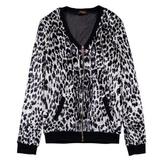 Roberto Cavalli Leopard-Print Jacket, Brand Size 38 ( US Size 4 )