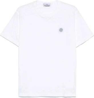 Stone Island Wit T-shirt - Heren - T-shirts - Wit - S - Katoen - Tops