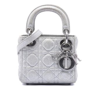 Dior Pre-owned Dior Micro Metallic Calfskin Cannage Lady Dior Ladies OQZG5TOY9MYKFD4H