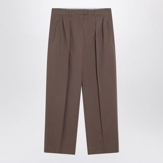 The Row Taupe cotton trousers